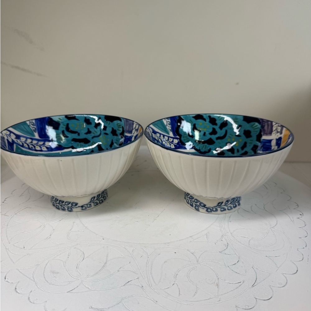 Anthropologie ceramic footed bowls